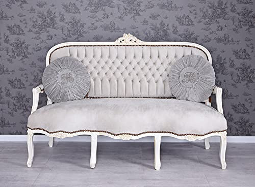 Salonsofa Sofa Vintage Sitzbank Couch Shabby Chic Polstersofa Samt cat361d18 Palazzo Exklusiv