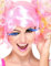 PARTYPRO Faux Cils Longs Bleus avec Plumes Fluo Adulte - Fluos - Taille Unique