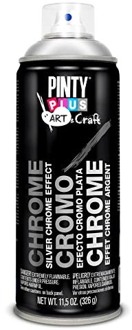 PINTYPLUS ART & CRAFT Pintura Spray Efecto Cromo 520cc Plata C150, Único, Estándar (222), el embalaje puede variar