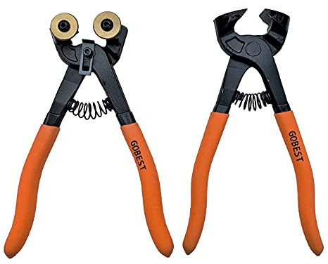 GOBEST Hand Tile Cutter Pliers 200mm for Mosaic and Glass Tiles, Set of 2
