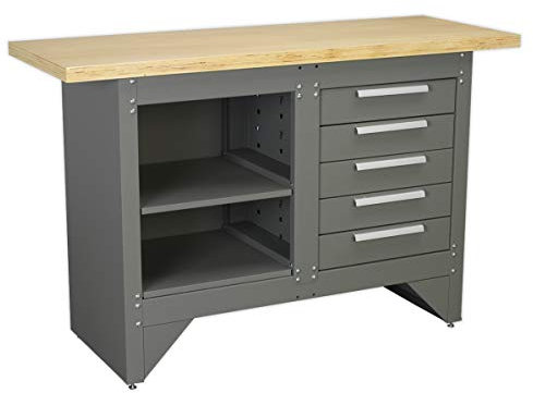 Sealey Ap2030Bb Workbench With 5 Drawers Ball Bearing Runners Heavy-Duty