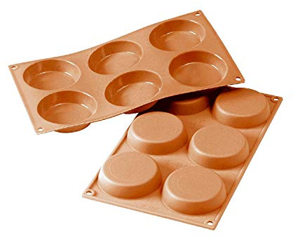silikomart | SF047 Silikonform für TORTINA Monoportions, antihaftbeschichtet, 6 Cupcakes, 1er Pack Kuchenform, Ø 80 h 18 mm, Made in Italy | 1 Backform, antihaftbeschichtet, Ø 80 H 18 mm, 6 Törtchen, hergestellt in Italien