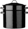 Premier Housewares Vintage Pasta Maker Pot Black Pasta Pot Vegetable Steamer Pan Steamer Enamel Pot Pasta Pan H29xW28xD25