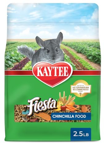 Kaytee Fiesta Chinchilla Food, Nutritious and Fun Blend, Supports Dental Health and Digestion, 2.5 pounds