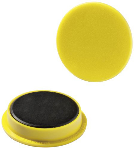 Durable Magnete (15 mm, 75p) 8 Stück gelb, für Pinnwand, Kühlschrank & Co., 470104