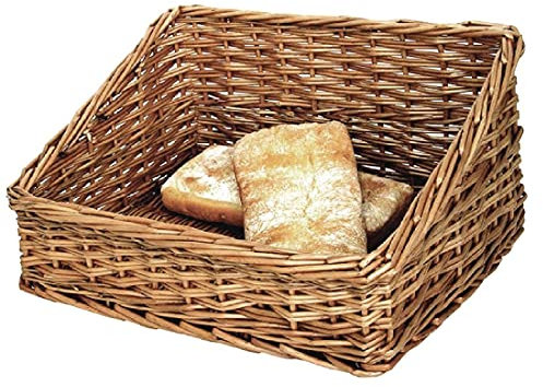 Olympia Bread Display Basket in Rustic Wooden Colour 200x510x390mm