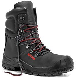 ELTEN Sicherheitsschuhe, Winter RENZO Winter S3 CI, Damen und Herren, Leder, Stahlkappe, leicht, robust, Schwarz, Größe: 40