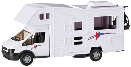 MOTOR ZONE from Peterkin | Motor Home Toy Vehicle | 18cm Motor Home with opening doors and free wheel action | 1:48 Scale | Diecast Vehicles | Ages 3+ , White