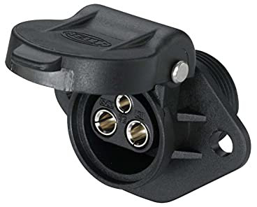 HELLA 8JB 001 933-011 Enchufe - 24V - 3polos - Montaje - Conector: Conector plano