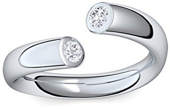 Weißgold Ring Diamant 585 + inkl. Luxusetui + Diamant Ring Weißgold Diamantring Weißgold 0,08 Carat SI1/H (Weißgold 585) - Fusion Amoonic Schmuck Größe 60 (19.1) MW04 WG585BRFABRFA60
