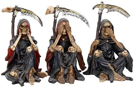 Nemesis Now 9.5cm Set of 3 Something Wicked 9,5 cm 3er-Set, Schwarz, 9.5 3cm, 3