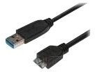 M-Cab 7001164 Câble USB 3.0 A TO micro B M/M 1 m USB 3.0 SuperSpeed Câble USB 3.0 SuperSpeed pour transfert de données jusqu'à 5 Gbit/s jusqu'à 10 fois plus rapide que l'USB 2.0 Fiche USB A vers USB