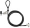 HP Candado de cable principal de doble cabeza con llave de bloqueo de cable negro - Cerraduras de cable (llave, negro, acero galvanizado, llave maestra)
