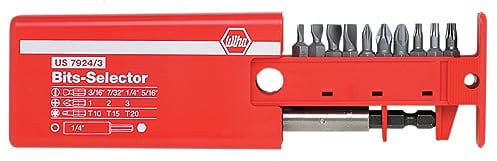 Wiha 79243 Kreuzschlitz- und Torx-Bit-Auswahl mit magnetischem 1/4-Zoll-Bithalter