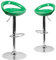 Flash Furniture Wilson Barhocker aus Kunststoff, höhenverstellbar, mit Abgerundeter Aussparung an der Rückseite und verchromtem Sockel, Grün, 2 Stück