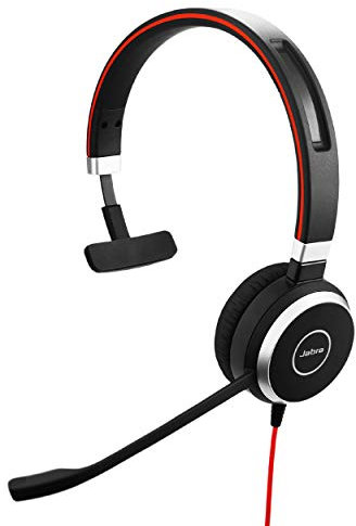 Jabra Evolve 40 UC - Cuffie professionali cablate per una maggiore produttività, suono superiore per chiamate e musica, connettore jack da 3,5 mm, design confortevole per tutto il giorno, ottimizzato per UC