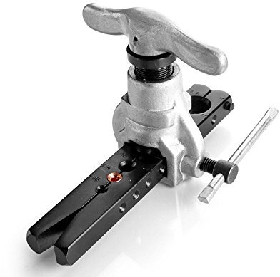 Bördelwerkzeug-Set, Rohr, 6 Formen, Größen 1/4-3/4 Zoll, 45 Grad Winkel, Exzenter-Kegel-Typ mit Kupfer, Messing, Aluminium, Baustahl für Wasser, Gas, Kühlung, Bremsleitung.