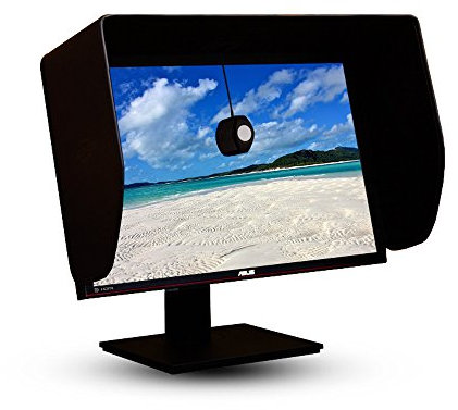 iLooker-24P 24 inch PRO Edition LCD LED Video Monitor Hood Sunshade Sunhood for dell HP Viewsonic Philips Samsung LG EIZO NEC ASUS Acer BENQ AOC Lenovo, Fits Monitor Frame Width 550-565mm