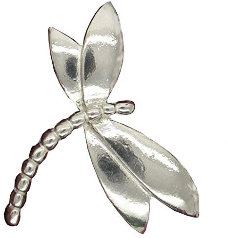 Brosche Libelle, Brosche Glänzende Libelle, Handgegossen, von William Sturt, aus Deutsche Zinn