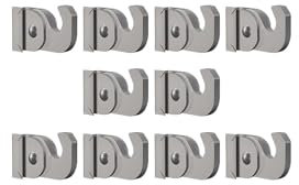 Arti Teq - Lot de 10 Crochets 40 kg autobloquants Tige 4x4 mm - Argent