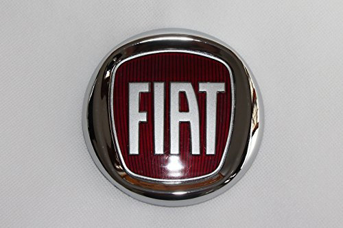 Fregio stemma logo FIAT Rosso BRAVO IDEA CROMO 100 mm Anteriore