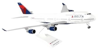 Daron Skymarks Delta 747-400 Kit de Construction d'avion avec engrenage, échelle 1/200