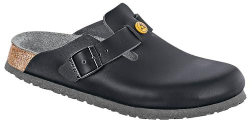 Birkenstock Sabots Boston ESD pour Homme, Noir, Semelle Normale, Pointure 39