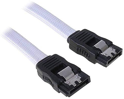 BitFenix SATA III Kabel (30 cm, Sleeved) weiß/schwarz