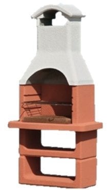 Barbecue a carbone. Prefabbricato in cemento