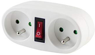 CHACON Biplite avec Interrupteur, Domino électrique