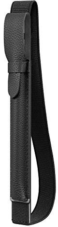Fintie Halter für Apple Pencil Pro/USB-C & Apple Pencil 1./ 2. Gen, Kunstleder Stift Hülle mit USB-Adapter-Tasche kompatibel mit iPad Hülle, Schwarz