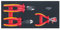 KS Tools 713.0003 - Module de 3 pinces isolées 1000V - Gamme ERGOTORQUE® - Pour servantes et établis - Empreinte des outils découpée au laser - Mousse imputrescible