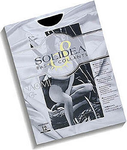 Solidea Collant 70 den NERO a maglia liscia NAOMI 70 sheer 12/15 mmHg art. 013170 Size S