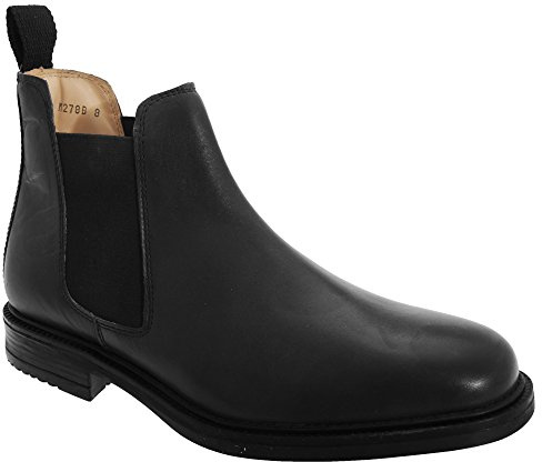Roamers ARCHIE Mens Twin Gusset Padded Leather Chelsea Boots Black