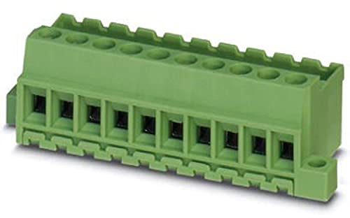PHOENIX CONTACT MVSTBU 2,5/4-GB-5,08 Direktsteckblock, 2.5 mm² Nennquerschnitt, 4 Anschlüsse, MVSTBU 2.5/..-GB Artikelfamilie, 5.08mm Rastermaß, Grün, 50 Stück