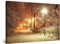 Startonight Impression Sur Toile Parc d'Hiver, Tableau Paysage- Decoration Murale Salon Moderne - Image sur Toile - Grande 80 x 120 cm Idée Cadeau Élégante et Originale Effet Lumineux Nocturne