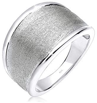 Elli Ring Damen Basic Matt Trend in 925 Sterling Silber
