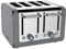 Dualit Architect 4 Slot Grey Body with Metallic Silver Panel Toaster