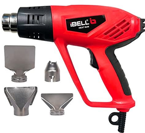 IBELL Värmepistol HG20-82, 2000W, dubbelt luftflöde 250 | 550 l/min, dubbel temperatur 350 °C | 550 °C röd standard