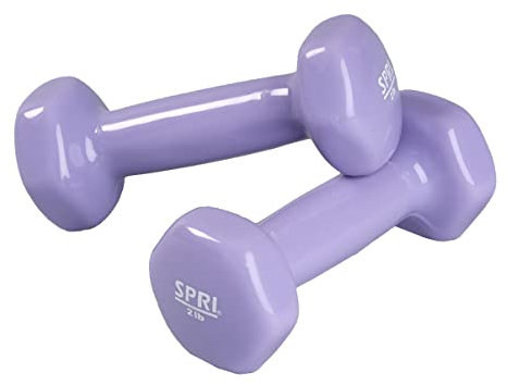 SPRI Deluxe Vinyl Hanteln (Set von 2), Lt. Purple