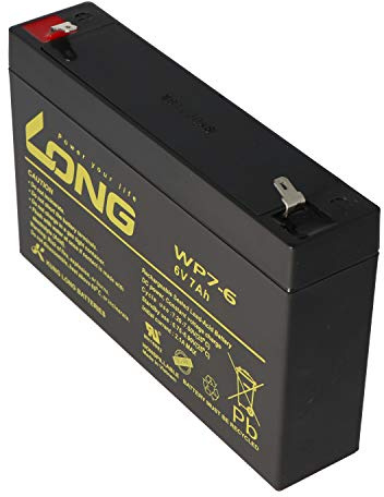 Kung Long WP7-6 Akku Blei 6 Volt 7Ah, Faston 4,8mm