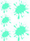Samunshi® Farbklecks Aufkleber Klecks Sticker 5er Set 2x8x9cm,3x5x6cm mint