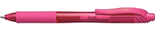 Pentel - Bolígrafo Energel retráctil con punta de bola. Escritura en color rosa