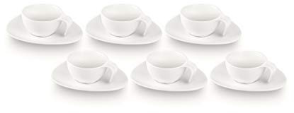 FranquiHOgar OVUM - Juego 6 tazas de café expresso de porcelana
