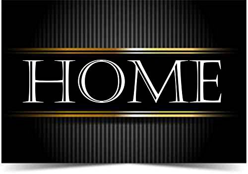 Crealuxe Fussmatte – “ Home “ - 60x40 cm - Gummi Rückseite/rutschfest - Filzoberfläche - Bedruckte Türmatte - Innenmatte - Schmutzmatte