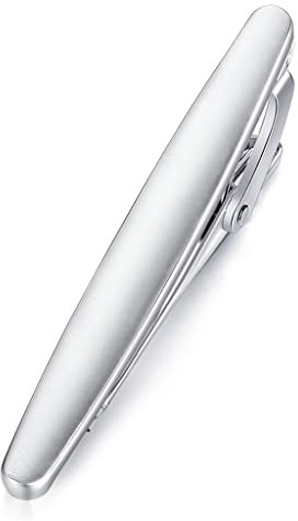 HONEY BEAR Herren Krawattennadel Krawattenklammer 5.4cm Glänzend-Silber Edelstahl,MEHRWEG