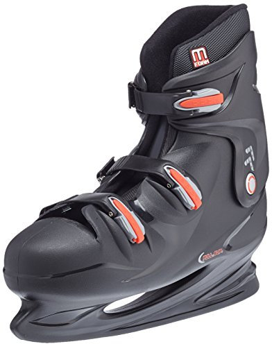 Nijdam nijda Schnallen – Eishockeyschlittschuhe Iceskater – Groß, Multi-Coloured - Rouge/Blanc/Noir, 58