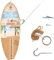 Tiki Toss Ring Toss Game for Adults – 13 Inch Surfboard Edition - Hook and Ring Game for Outdoor & Indoor Use, Gift for Husband, dad, College Boys