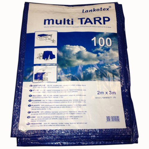 Lankotex 23251080 Abdeckplane, 2 x 3 m, blau