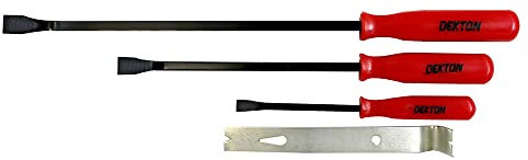 Dekton 4-piece Pry Bar Set-Heavy-Duty Crowbar &Lever Tools For Demolition, Lifting, Leveraging|Includes 12,16,24,36 Bars|Durable Steel|Ergonomic Handles For Maximum Leverage|Ideal For Construction